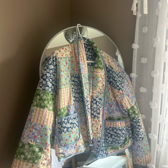 Sundayup Tops - Floral Patchwork Jacket
